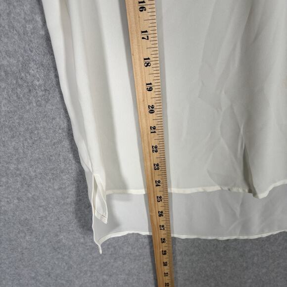 90s Express Top Medium Cream Lace Sheer Coquette Romantic Feminine Delicate - Picture 5 of 9